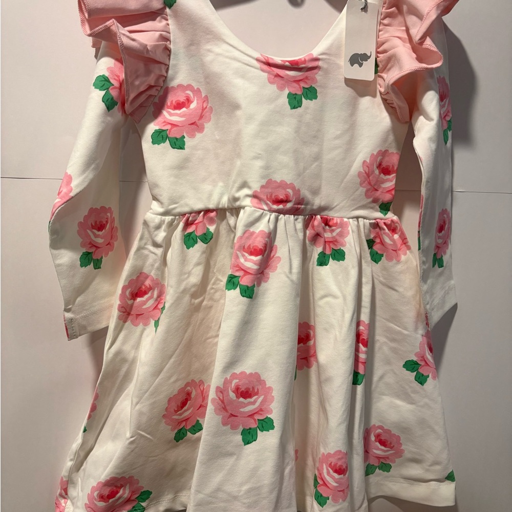 NWT Monica + Andy- Lets Dance Pink and White Roses Kids Dress